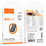 Hoco 8 Pin Male to USB-C / Type-C Female OTG Transparent Adapter – Black