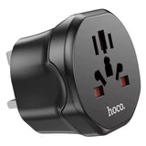 Hoco AC6 Unimpeded universal conversion plug(EU) - Black