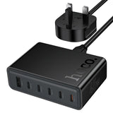 Hoco C150B Modern Charging Station – 45W PD Fast Charger with USB-C + USB-A Ports (UK Plug)