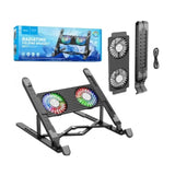 Hoco DH17 Laptop Stand with Cooling Pad - 1.5W / Black