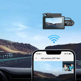 مسجل قيادة بكاميرا مزدوجة Hoco Di07 - بطارية 200 مللي أمبير / شاشة 2.5 بوصة / منفذ USB / سلكي - أسود