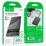 غطاء منزلق لعلبة محرك الأقراص الصلبة Hoco HB46 USB3.0 SATA مقاس 2.5 بوصة