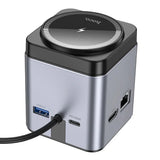 محطة الشحن اللاسلكي المغناطيسي السريع Hoco HB49 – 9 في 1 – PD100W Type-C إلى HDMI