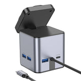محطة الشحن اللاسلكي المغناطيسي السريع Hoco HB49 – 9 في 1 – PD100W Type-C إلى HDMI