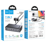 Hoco Modern Charging Station – 50W PD Fast Charger, USB-C + USB-A (UK Plug)