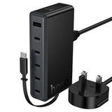 Hoco Modern Charging Station – 50W PD Fast Charger, USB-C + USB-A (UK Plug)