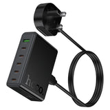 Hoco Modern Charging Station – 70W PD Fast Charge Hub with USB-C & Dual USB-A (UK Plug)
