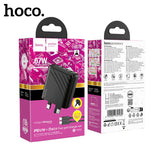 Hoco PD67W3 4-Port Fast Charger – 67W GaN Power Adapter with Type-C to Type-C Cable