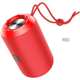 Hoco Trendy Sound Wireless Speaker 5W Portable Sports Bluetooth Speaker with TWS & Multi-Input Playback - Red