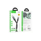 Hoco U115 Type C to Type C PD 100W Transparent Data Cable With Display - 1.2 Meter / Black