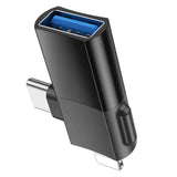 Hoco UA17 Lightning male/Type-C male to USB female two-in-one adapter