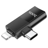 Hoco UA17 Lightning male/Type-C male to USB female two-in-one adapter