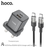 Hoco Wall Charger Dual Port PD35W+QC3.0 with Charging Cable Type-C to Type-C by Hoco- dc78