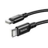 كابل بيانات وشحن Hoco X14 مزدوج السرعة 60 واط من النوع C إلى النوع C (الطول = 1 متر)
