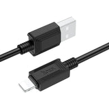 كابل شحن ونقل بيانات Hoco X73 - USB / Lightning / 1 متر / أسود