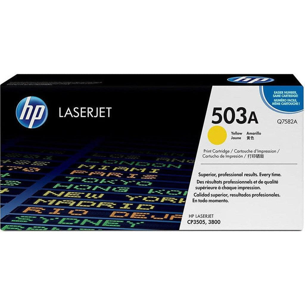 Hp 503A Q7582A Toner Cartridge Yellow-Inks And Toners-HP-Star Light Kuwait