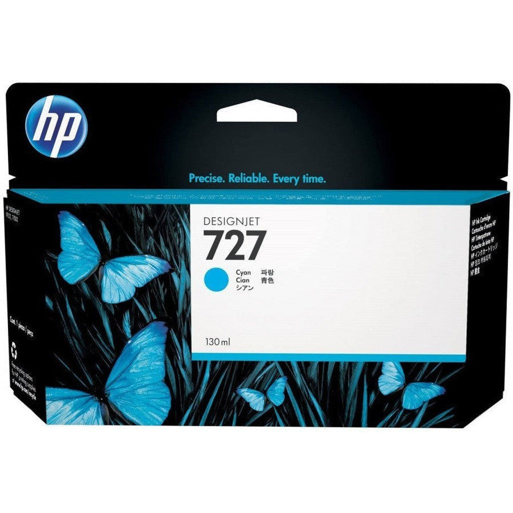 Hp 727 Cyan130Ml Ink Cartridge B3P19A-Inks And Toners-HP-Star Light Kuwait