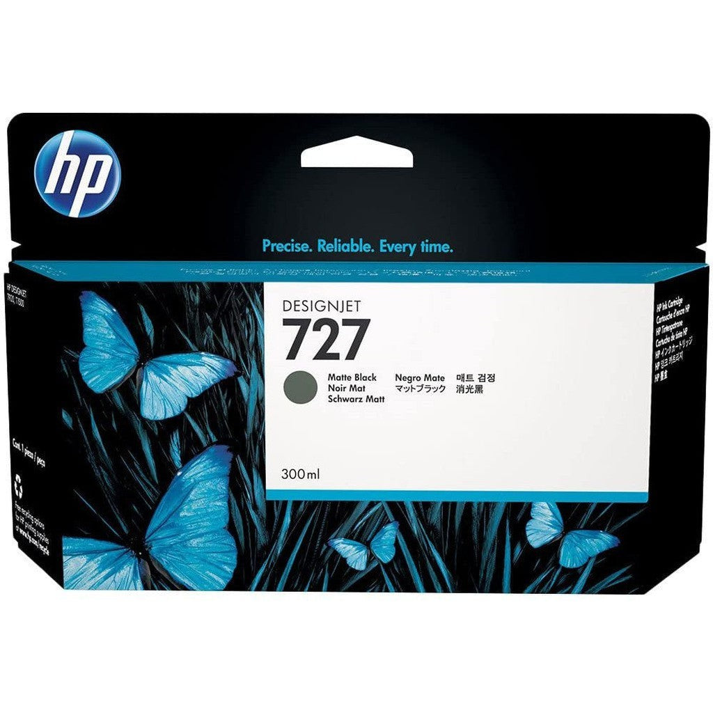 Hp 727 Matte Black Ink Cartridge 300Ml C1Q12A-Inks And Toners-HP-Star Light Kuwait