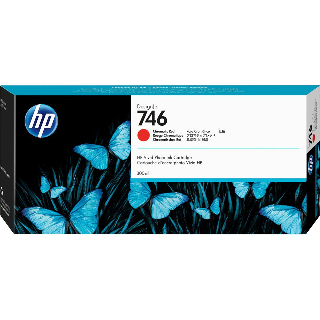 Hp 746 300-Ml Chromatic Red Designjet Ink Cartridge, P2V81A-Hp Inks-HP-Star Light Kuwait