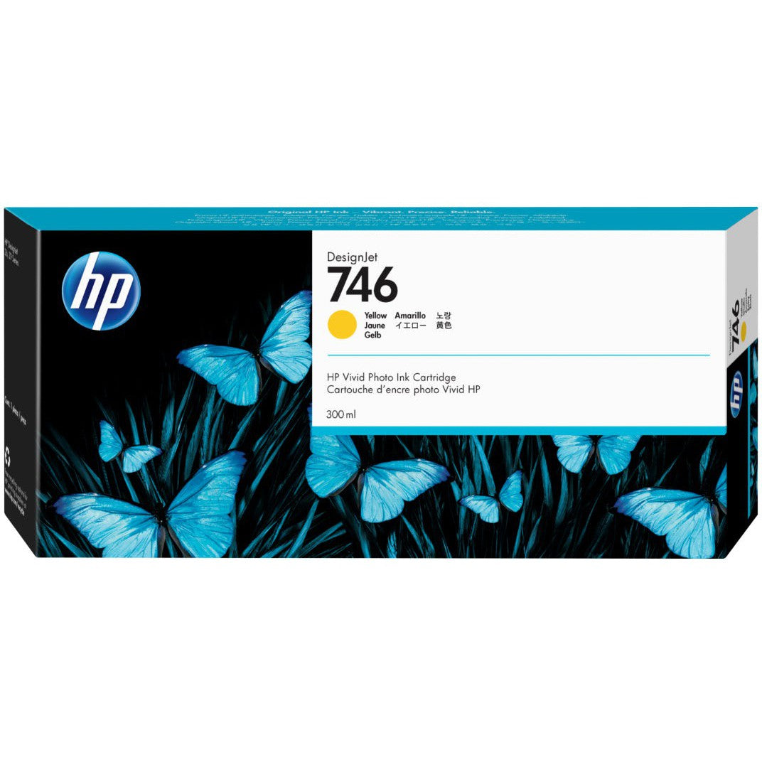 Hp 746 300-Ml Yellow Designjet Ink Cartridge, P2V79A-Hp Inks-HP-Star Light Kuwait