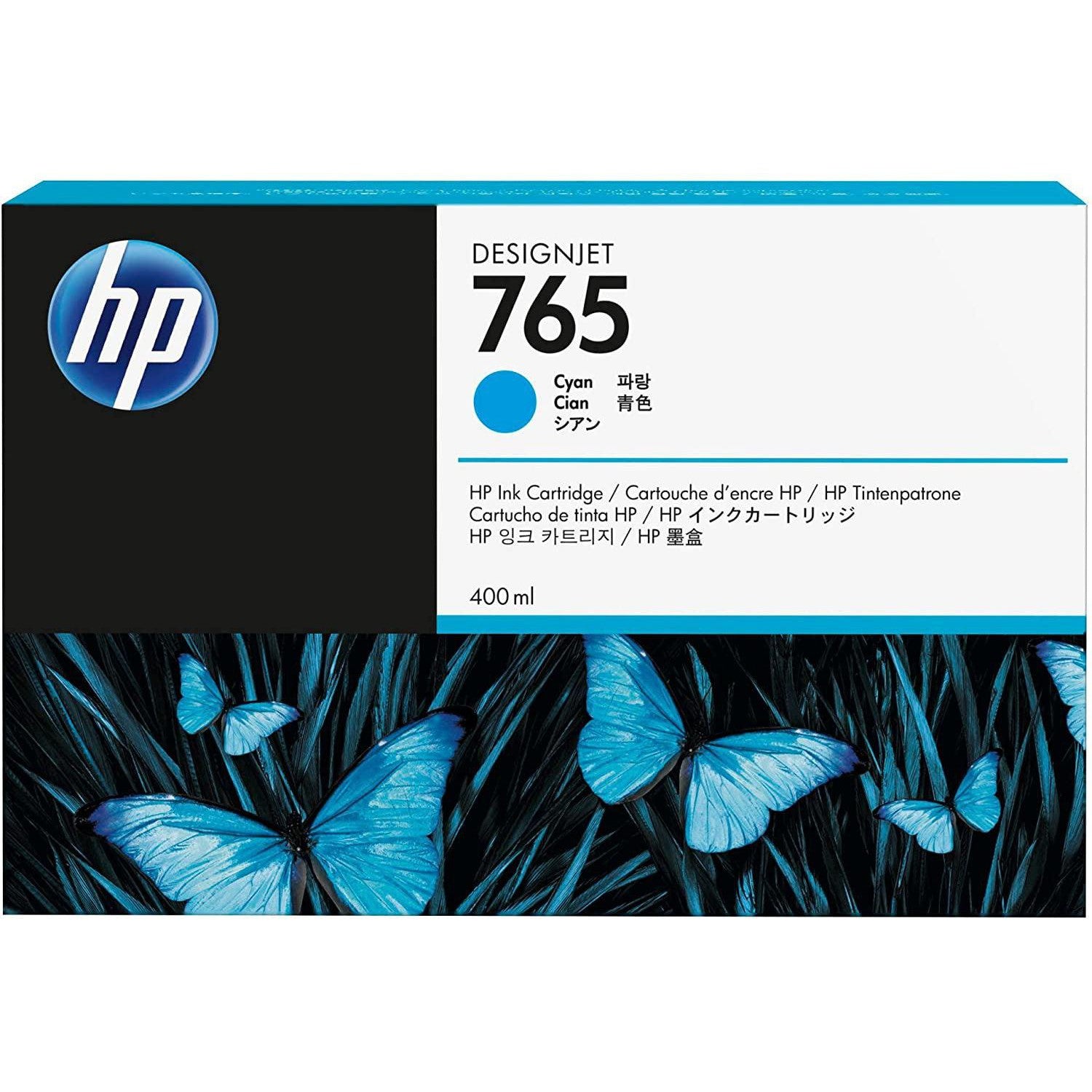 Hp 765 F9J52A Cyan Ink Cartridge-Inks And Toners-HP-Star Light Kuwait