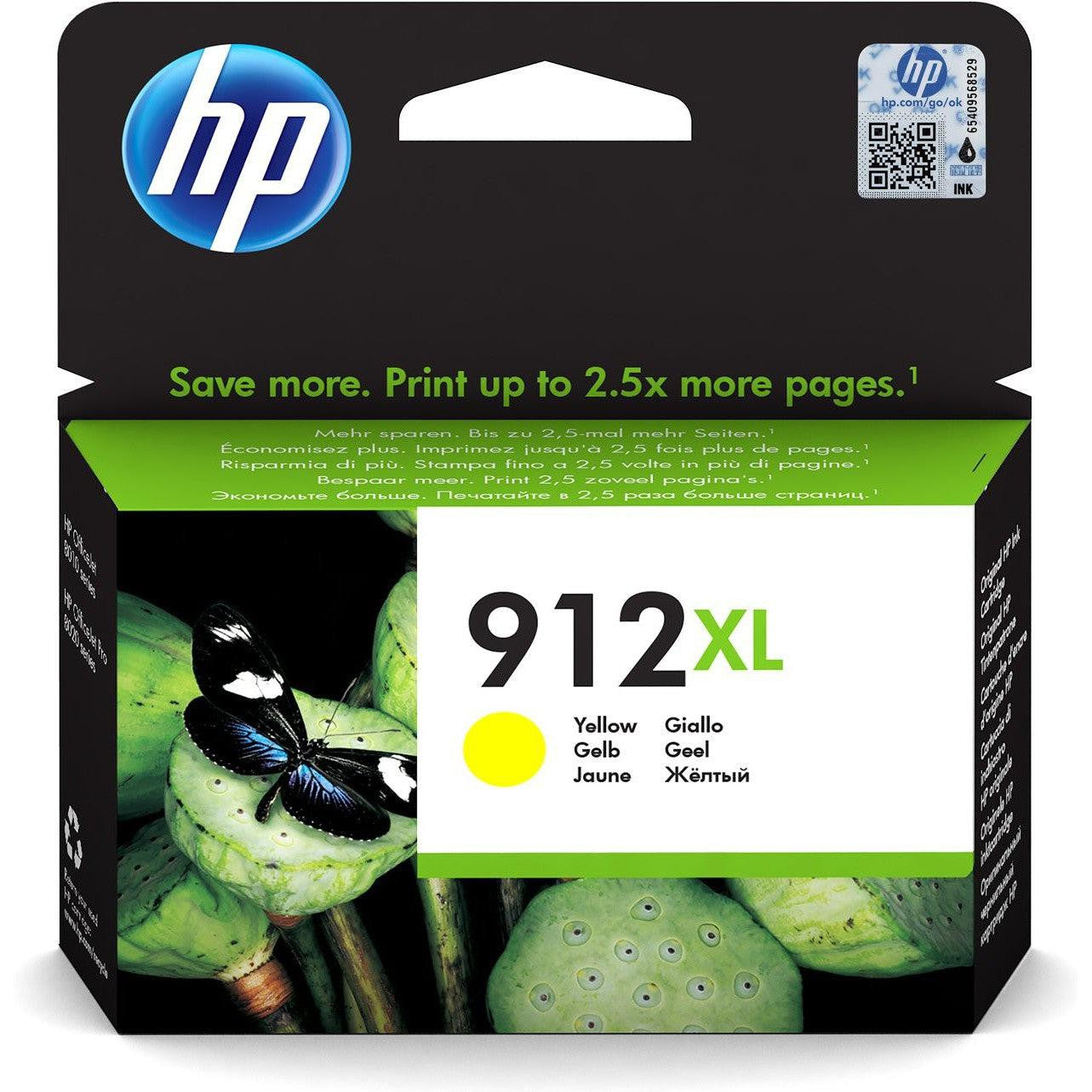 Hp 912 Xl High Yield Yellow Original Ink Cartridge 3Yl83Ae-Inks And Toners-HP-Star Light Kuwait