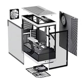 HYTE Y40 Mid Tower Two Panel Front & Left Side Tempered Glass Case With 2 Fan - Black/White