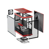 HYTE Y40 Mid Tower Two Panel Front & Left Side Tempered Glass Case With 2 Fan - Black/Red