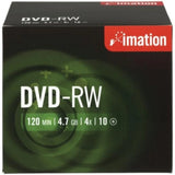 Imation 10Pk Jewel 4X Dvd-Rw 4.7Gb (17263)