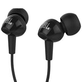 سماعات أذن سلكية JBL C200 SIU مع ميكروفون، صوت جهير نقي من JBL، لون أسود