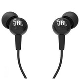 سماعات أذن سلكية JBL C200 SIU مع ميكروفون، صوت جهير نقي من JBL، لون أسود