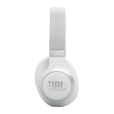 سماعة رأس بلوتوث JBL LIVE 770NC مع ميكروفون (تشغيل يصل إلى 65 ساعة، فوق الأذن، أبيض)