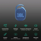 JBL Portable Bluetooth Speaker Clip 4 - Blue