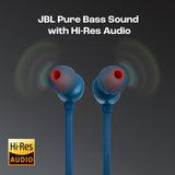 JBL Tune 310C USB-C Headphones - In-ear / Wired / Blue