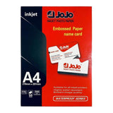 JOJO Waterproof Embossed Business Card Inkjet Photo Paper, 50 Sheets, 300 GSM, A4 Size