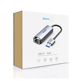 Jasoz F105 USB 3.0 to RJ45 Gigabit Network Card - 100Mbps / Space Gray