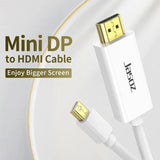 Jasoz G108 Mini Display Port to HDMI Cable - 1.8 Meter / White