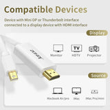 Jasoz G108 Mini Display Port to HDMI Cable - 1.8 Meter / White
