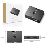 Jasoz T-G147 2-Way HDMI Splitter - 4K@60Hz / Black