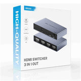 Jasoz T-G179 3-in-1 HDMI Switch - 4K@60Hz / Deep Space Grey