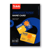 JoJo Stripe Glossy Embossed Double-Sided Name Card Paper – A4, 300 GSM, 50 Sheets