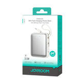 Joyroom 10000mAh Mini Power Bank – 22.5W Fast Charging, Built-in Dual Cables - Silver