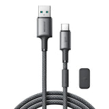 Joyroom Unlimited Series 3A USB-A to USB-C Cable with Magnetic Organizer – 1.2m, Gray
