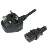 KUWES Cable C13 to UK 3 Pin Plug 0.75mm 13A – 3 Meter