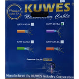 كابل KUWES SLIM CAT6A UTP نحاسي بنفسجي نقي بطول 305 متر