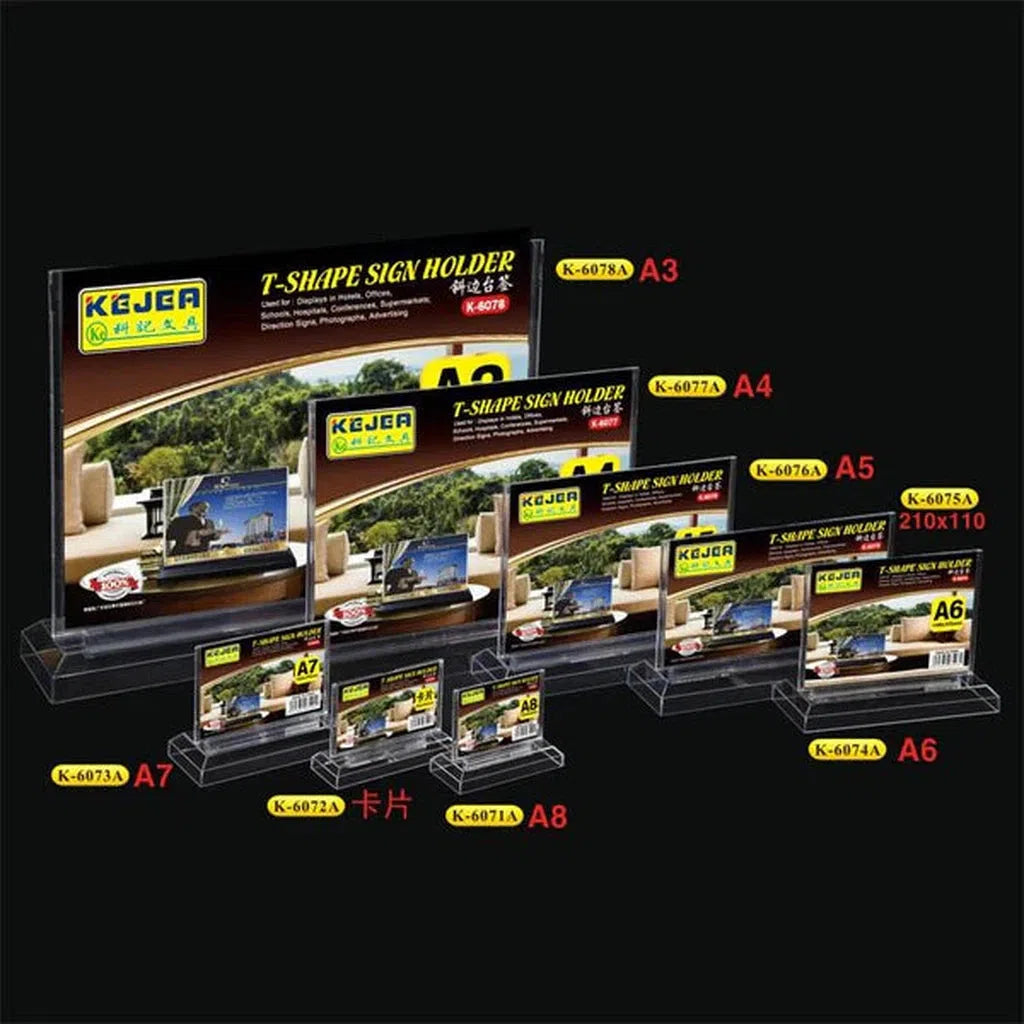 Kejea® T-Shape Card Stand Horizontal-Display Stands-Other-K-6071 H-A8-Star Light Kuwait