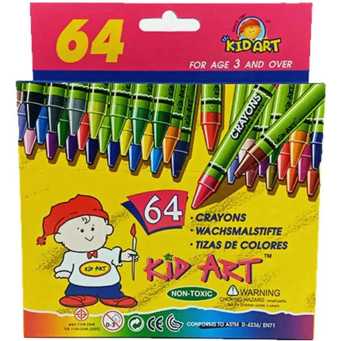 Kid Art Crayons Set Of 64-Drawing And Coloring-Other-Star Light Kuwait
