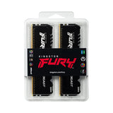 مجموعة ذاكرة Kingston 32GB (2x16GB) DDR4 3200Mhz Fury Beast RGB لأجهزة الكمبيوتر المكتبية (KF432C16BBAK2/32)