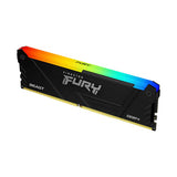 ذاكرة Kingston Fury Beast RGB بسعة 8 جيجابايت من نوع DDR4 بتردد 3200 ميجاهرتز لأجهزة الكمبيوتر المكتبية | KF432C16BB2A/8