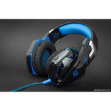 Kotion Each Wired Over the Ear Headsets with Mic & LED - G2000 Edition (Black/Blue)